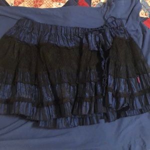 XL Blue and Black Trip Skirt